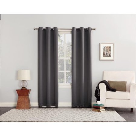 SUN ZERO Sun Zero 6006041 80 x 84 in. Norwich Gray Blackout Curtains - Pack of 2 6006041